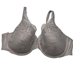 Playtex Gray Underwire Bra 36DD Full Coverage Lined